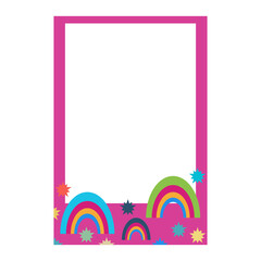 frame with rainbow colors