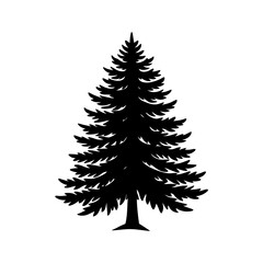 Pine Tree Silhouette vector illustration