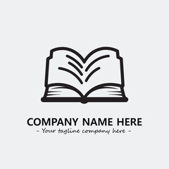 Book illustration black and white for logo company vector image
