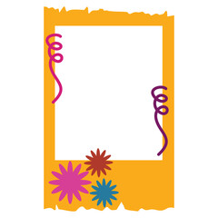 frame with flowers