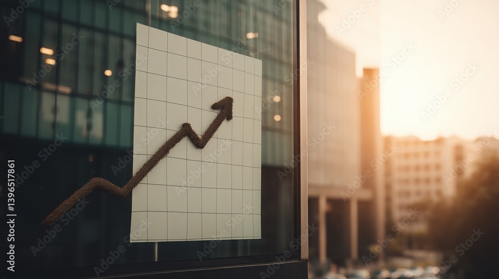 Poster business graph on computer screen representing economic trends and growth dynamics between usa and c