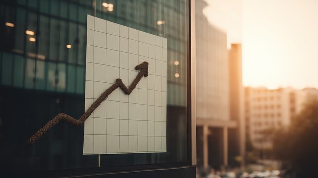 Business graph on computer screen representing economic trends and growth dynamics between usa and china in a modern context