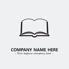 Book illustration black and white for logo company vector image
