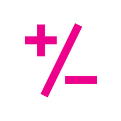 Obraz premium plus minus sign