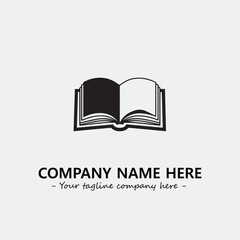 Book illustration black and white for logo company vector image
