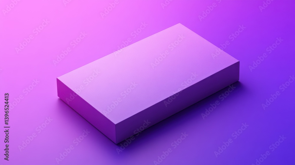 Poster a sleek purple box sits against a gradient background, creating a modern and minimalistic aesthetic.