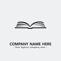 Book illustration black and white for logo company vector image
