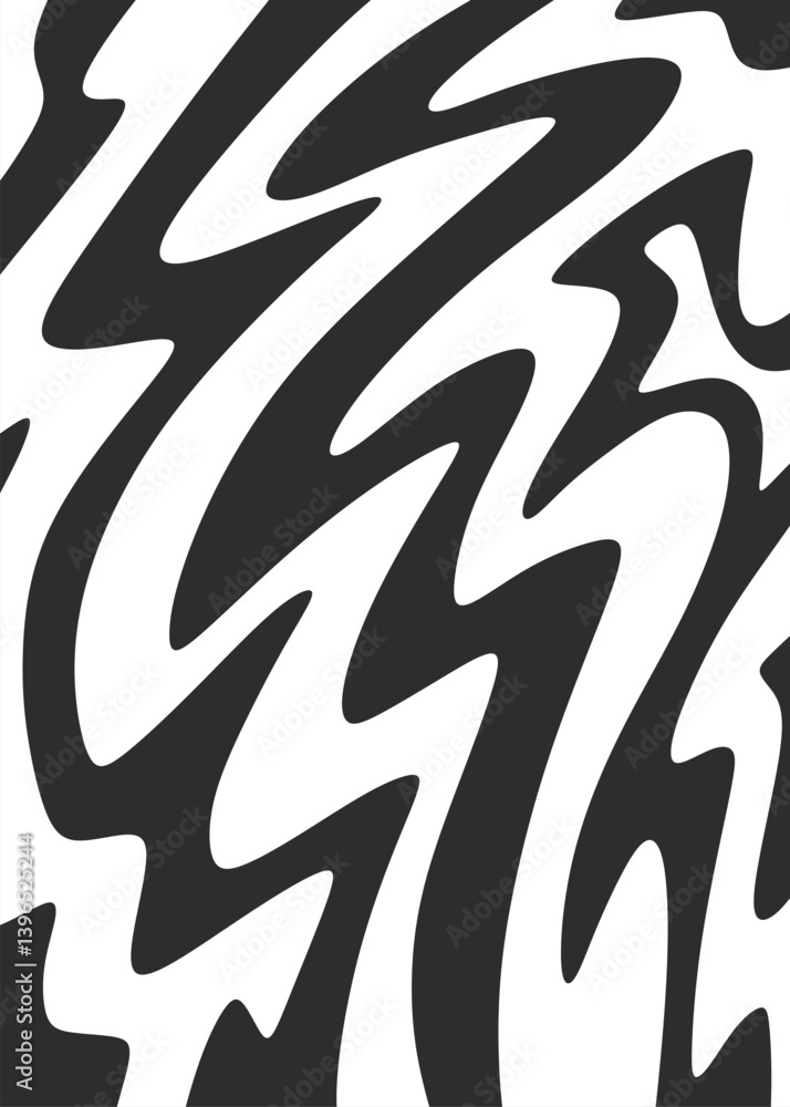 Poster minimalist background with abstract wavy line pattern