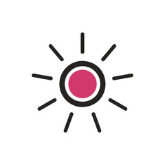 Abstract sun illustration, warmth and vibrant energy