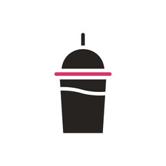 Iconic cup of fresh smoothie drink illustration