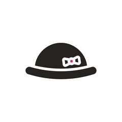 Charming Black Hat Illustration with Bow Accent
