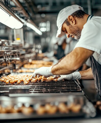  Preparing Fresh Cuts of Meat on a Grill – Professional Kitchen Setting