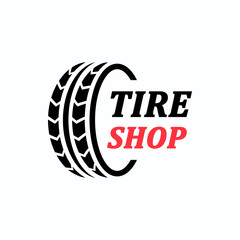 Auto Tire Shop or Tyre Service Logo Vector. Car, Truck, and SUV Wheel Repair Branding