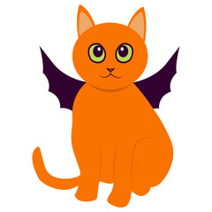 Cute Cat Halloween with Costume. Vector Cartoon Character.