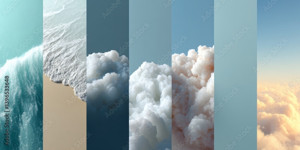 Poster climate crisis visualization immersive gradient panels mapping global environmental transformation t
