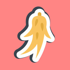 Sticker ginseng. South Korea elements. Good for prints, posters, logo, advertisement, infographics, etc.