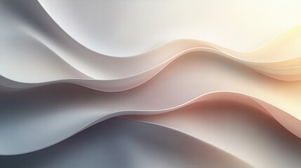 A soft, abstract texture with flowing waves in shades of white, grey, and a hint of warm tones, creating a serene and elegant visual effect.