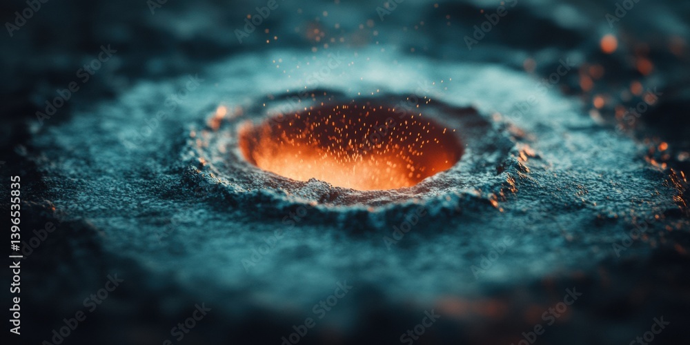 Poster Quantum Impact Visualization Immersive Microscopic Explosion Dynamics in Hyper-Realistic Digital - Cutting-Edge Scientific Innovation and Visual Storytelling