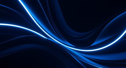 Naklejka premium An abstract background with flowing shapes in shades of dark blue and white, creating a modern and dynamic design that evokes energy.