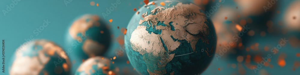 Poster Data-Driven Demographic Evolution Cinematic 4K Global Population Dynamics Infographic Visualizing Exponential Urban Growth and Climate Migration Trends
