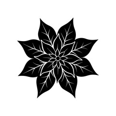 Poinsettia Silhouette vector illustration