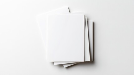 Stack of blank white books