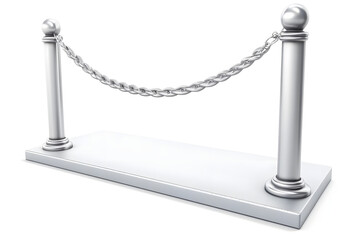 Elegant Chain Barrier Design, Metal Posts,  Premium Display