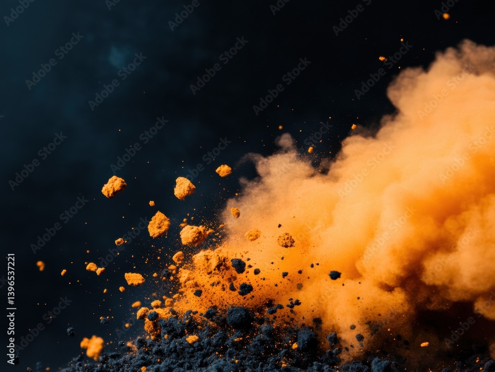 Aufkleber explosive geologic dynamics high-intensity volcanic eruption visualization for climate science, envi