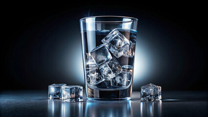 Crystal Clarity Water Glass on Black