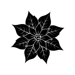 Poinsettia Silhouette vector illustration