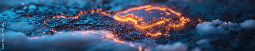 Aufkleber cybersecurity illumination money smart week blockchain revolution - digital asset protection in fina