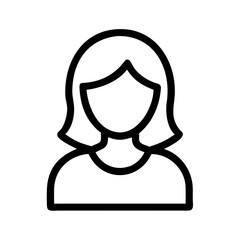 Female Avatar Profile Outline Icon Design