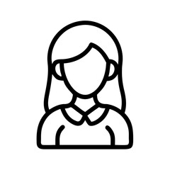 Female Avatar Profile Outline Icon Design
