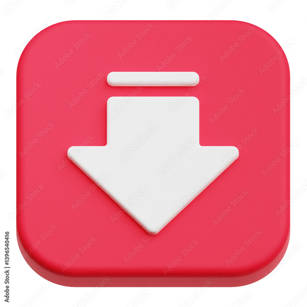 Poster app user interface 3d icon isolated on the transparent background
