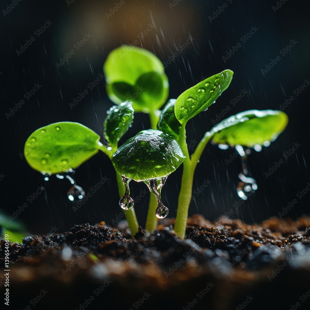 Aufkleber regenerative agriculture insights macro climate-resilient seedling growth - sustainable precision fa