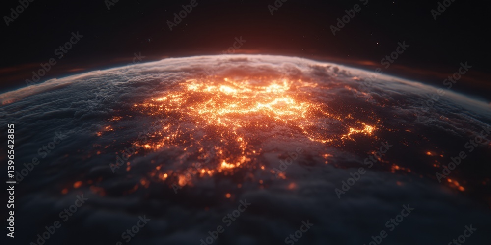 Leinwandbilder Luminous Global Networks Immersive 8K Digital Visualization of Worldwide Connectivity and Financial Intelligence in Next-Gen Geospatial Analytics