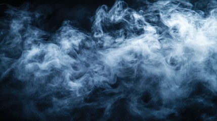 An ethereal swirl of smoke against a dark backdrop, creating a captivating and mysterious atmosphere.