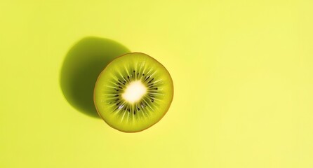 Food art photograph with two halve Kiwi Fruit