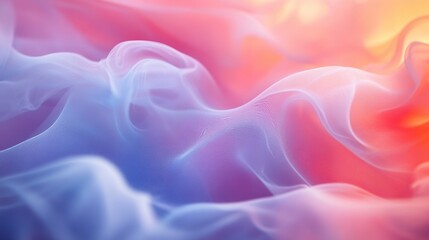 Obraz premium A soft, ethereal blend of pastel colors creates a dreamy, flowing abstract texture resembling fabric or smoke in motion.