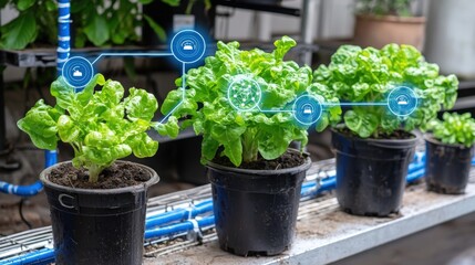 Smart agriculture with AI monitoring, precision farming, sustainable crop management.