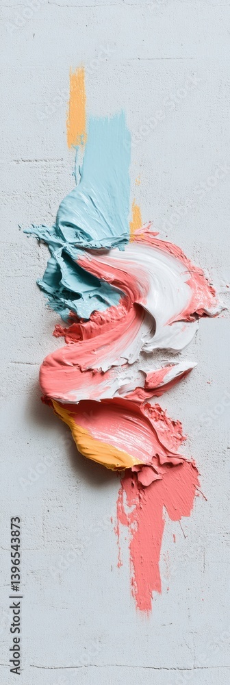 Poster Fluid Expressionism Soft Pastel Paint Strokes Capturing Dynamic Design Trends, Creative Transformation and Modern Aesthetic Innovation