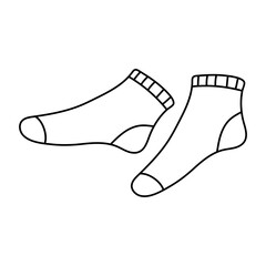 Creative illustration of two pairs of socks in a minimalist style