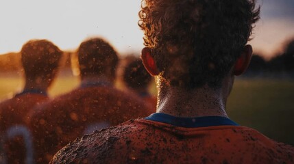 Gen Z Athletic Performance Diverse Team Sports Unity and Resilience - Empowering Youth Leadership Through Collaborative Sunset Training Moments