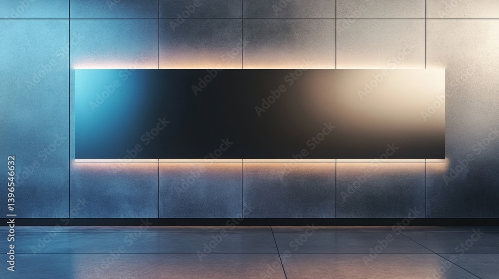 Aufkleber Futuristic Digital Dashboard Mockup Sleek Metallic Interface Design for High-Performance Tech Environments, Next-Gen Visualization Concept