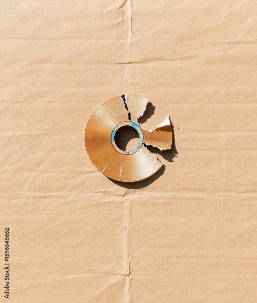 Aufkleber glitch nostalgia vintage cd deconstruction - post-digital aesthetic exploring retro media decay, ana