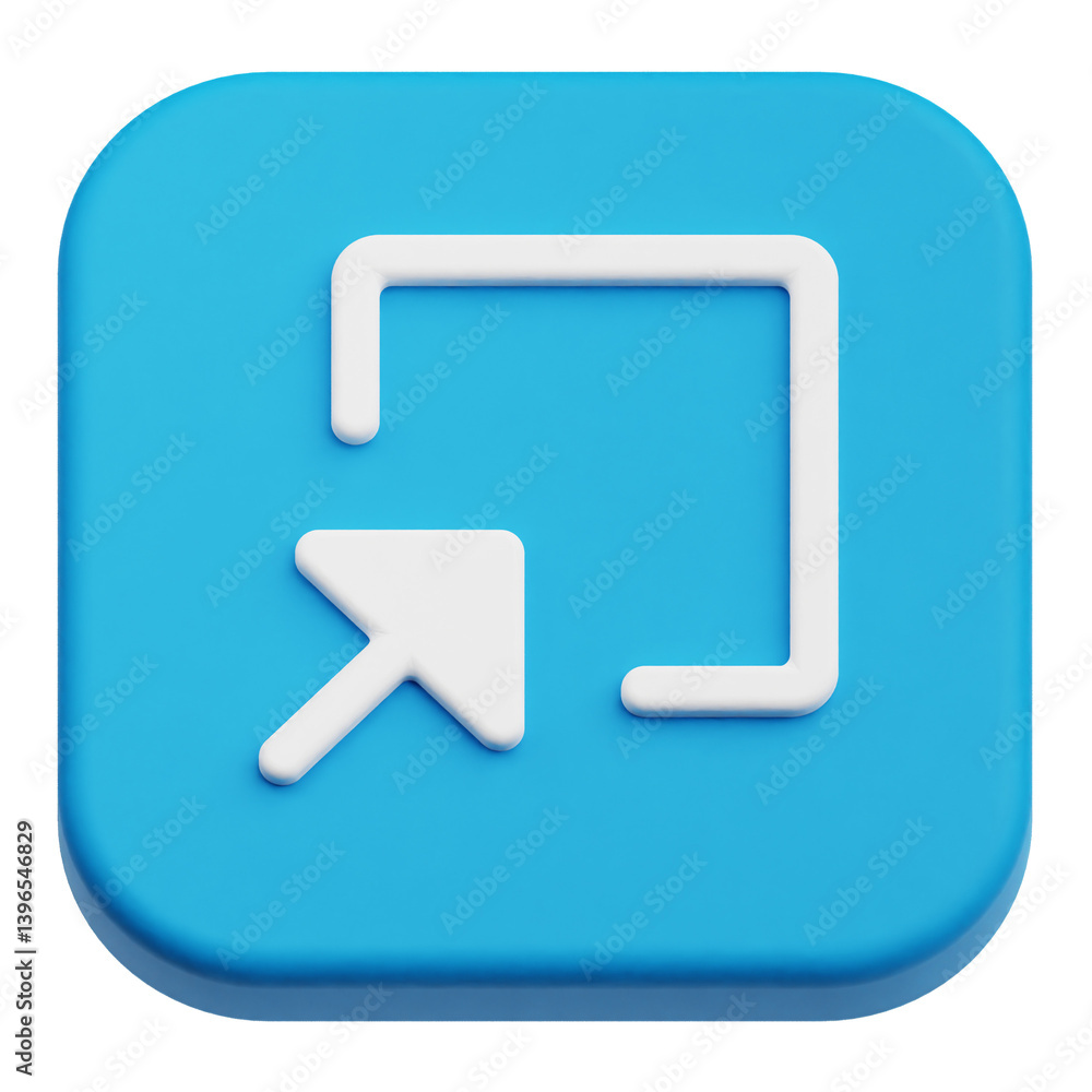 Fototapete app user interface 3d icon isolated on the transparent background