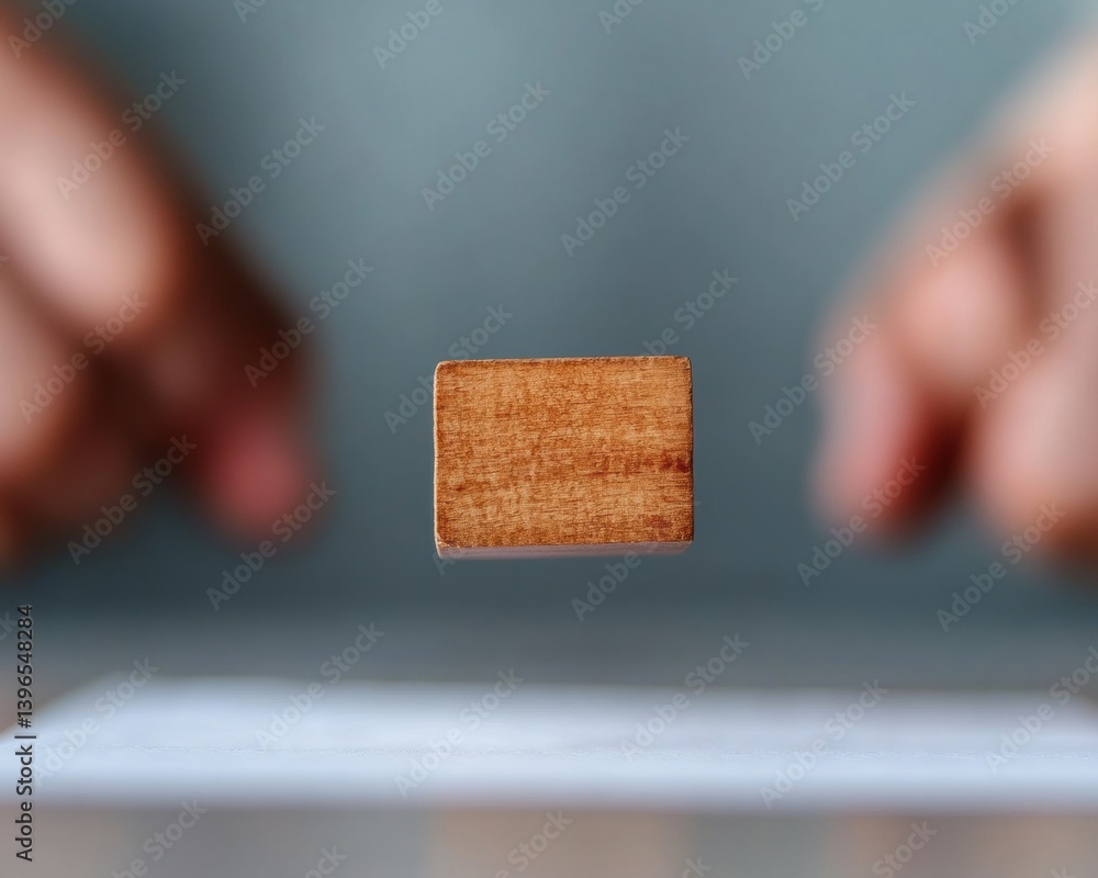 Aufkleber Minimalist Certification Validation Wooden Stamp Authenticity in Precision Business Documentation - Modern Workflow Optimization and Quality Assurance