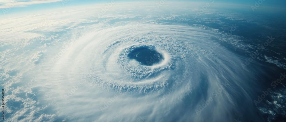Aufkleber climate crisis visualized orbital hyperlapse of massive hurricane dynamics - cutting-edge atmospheri