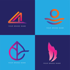 Minimalist abstract geometric graphic elements 