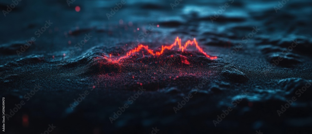Poster Futuristic Economic Pulse Immersive AI-Driven Data Visualization of Financial Volatility in Cinematic 8K , Revealing Complex Market Dynamics and Predictive Analytics